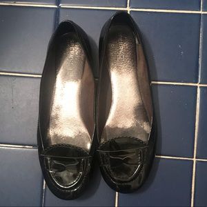 Sperry black patten leather flats